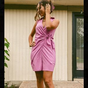 Vintage Pink Express Wrap Dress